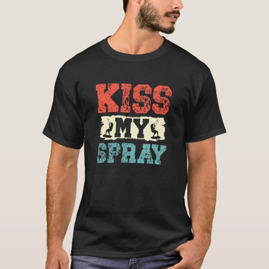 Kiss My Spray Kiteboarding Kitesurfing Kitesurfer T-shirt (Voorkant)