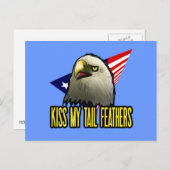 Kiss My Tail Feathers Amerikaanse adelaar Grappig Briefkaart (Voorkant / Achterkant)