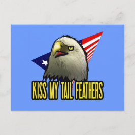Kiss My Tail Feathers Amerikaanse adelaar Grappig Briefkaart
