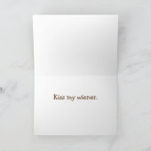 Kiss My Wiener Greeting Card Kaart (Binnen)