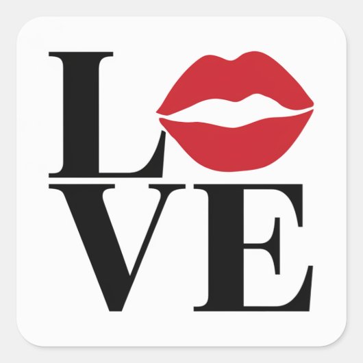 Kiss of Love: Red Lips Edition Sticker (Voorkant)