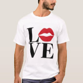 Kiss of Love Red Lips Vriend Modern T-Shirt (Voorkant)