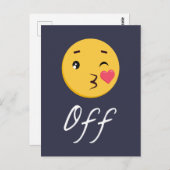 Kiss off Emoji Funny Trendy Popular Cute Briefkaart (Voorkant / Achterkant)