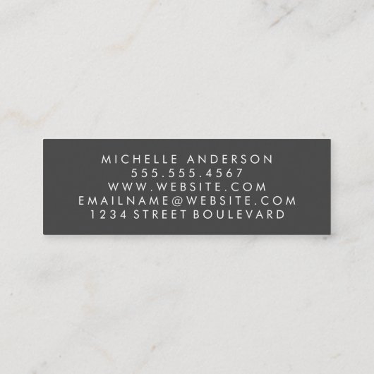 Kiss Pattern Mini Visitekaartje (Achterkant)