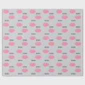 Kiss Pink Lips XOXO Cadeaupapier (Vlak)