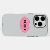 Kiss Pink Lips XOXO Case-Mate iPhone Case (Achterkant (horizontaal))