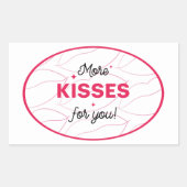 Kiss Pink Red Lips Romantic Love. Rechthoekige Sticker (Voorkant)