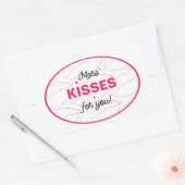 Kiss Pink Red Lips Romantic Love. Rechthoekige Sticker (Envelop)