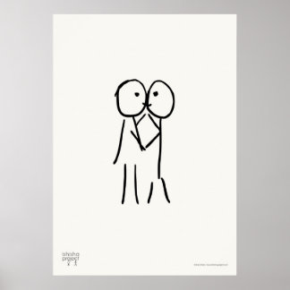 Kiss Poster - Liefde illustratie