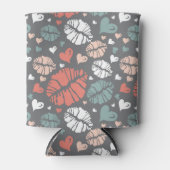 Kiss Print And Heart Pattern Blikjeskoeler (Voorkant)