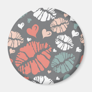 Kiss Print And Heart Pattern Magneet