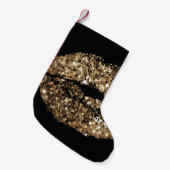 Kiss print: gouden shimmer . kleine kerstsok (Voorkant (Hangend))
