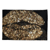 Kiss print: gouden shimmer . kussensloop (Achterkant)