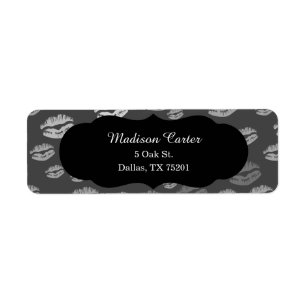 Kiss Print Grey Adresetiketten Etiket