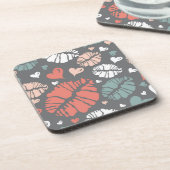 Kiss-printer en -hartpatroon bier onderzetter (Linkerzijde)