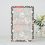 Kiss-printer en -hartpatroon briefpapier (Staand voorkant)