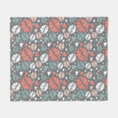 Kiss-printer en -hartpatroon fleece deken (Voorkant (Horizontaal))