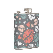 Kiss-printer en -hartpatroon heupfles (Rechts)