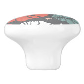 Kiss-printer en -hartpatroon keramische knop (Zijkant)