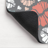 Kiss-printer en -hartpatroon muismat (Hoek)