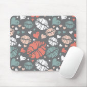 Kiss-printer en -hartpatroon muismat (Met muis)