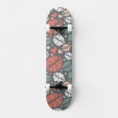Kiss-printer en -hartpatroon skateboard (Voorkant)