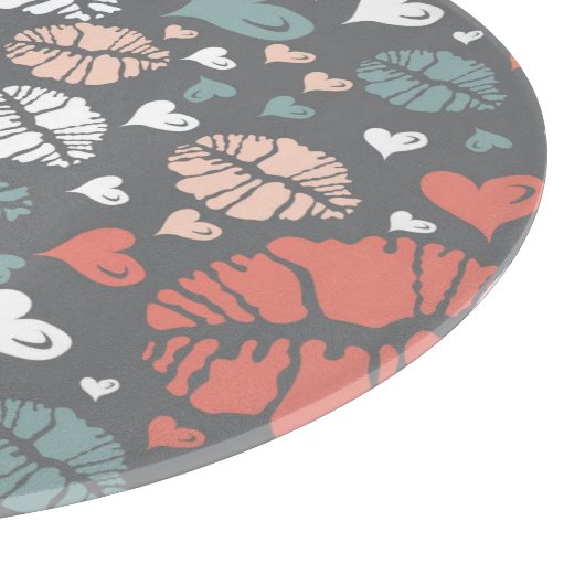 Kiss-printer en -hartpatroon snijplank (Hoek)