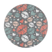 Kiss-printer en -hartpatroon snijplank (Voorkant)