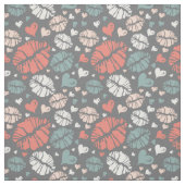 Kiss-printer en -hartpatroon stof (Swatch)