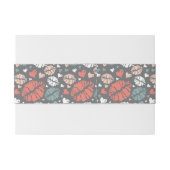 Kiss-printer en -hartpatroon uitnodigingen wikkel (Achterkant Voorbeeld)