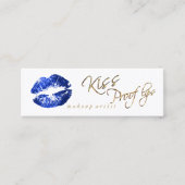 Kiss Proof Lips 2 - Blue Glitter Mini Visitekaartje (Voorkant)