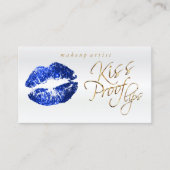 Kiss Proof Lips - Blue Glitter Visitekaartje (Voorkant)