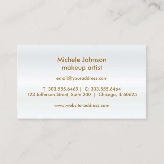 Kiss Proof Lips - Donkere Roos Glitter Visitekaartje (Achterkant)