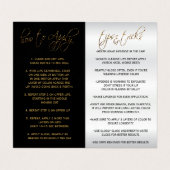 Kiss Proof Rode Lippen en Zwarte Instructies Visitekaartje (Binnenkant ongevouwen)