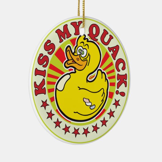 Kiss Quack R Keramisch Ornament (Rechts)