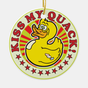 Kiss Quack R Keramisch Ornament