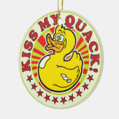 Kiss Quack R Keramisch Ornament (Links)