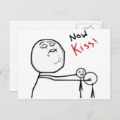Kiss Rage Face Comic Meme Briefkaart (Voorkant / Achterkant)