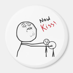 Kiss Rage Face Comic Meme Magneet