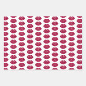 Kiss Red Lips Inpakpapier Vel (Voorkant 2)