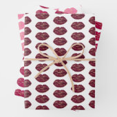 Kiss Red Lips Inpakpapier Vel (In situ)