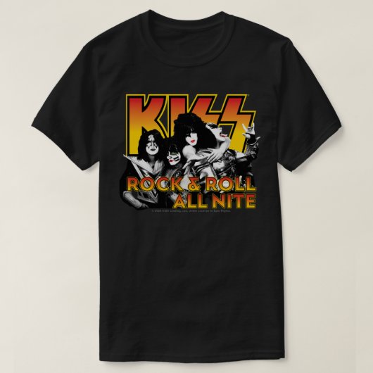 KISS Rock Band Rock & Roll All Nite Spaceman C T-shirt (Design voorkant)