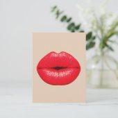 KISS RODE LIPPEN MOND ANSICHTKAART BRIEFKAART (Staand voorkant)