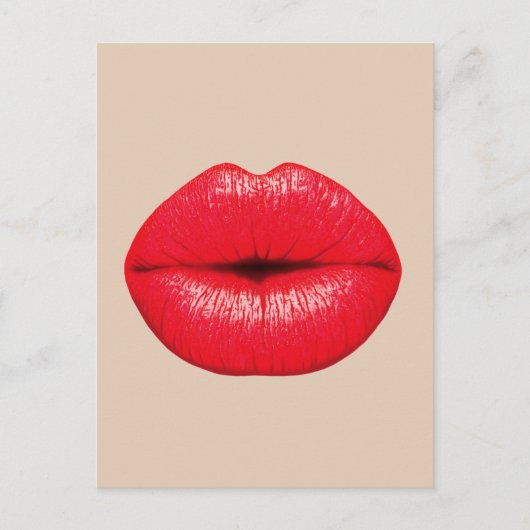 KISS RODE LIPPEN MOND ANSICHTKAART BRIEFKAART (Voorkant)