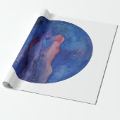 Kiss Romace Waterverf Art Matte Wrapping Papier (Uitgerold)