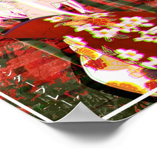 Kiss Shot Yukata Glitch Poster (Hoek)