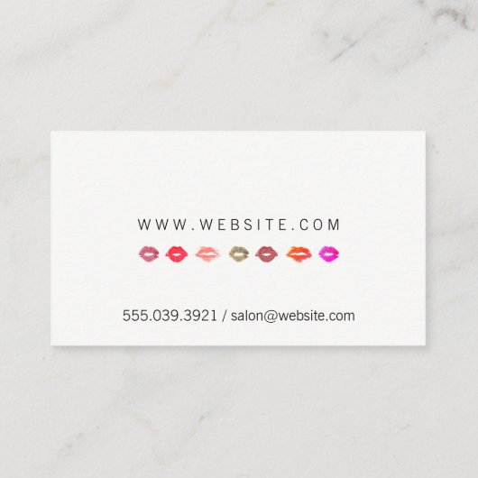 Kiss Stains | Diverse make-uppenselen Visitekaartje (Achterkant)