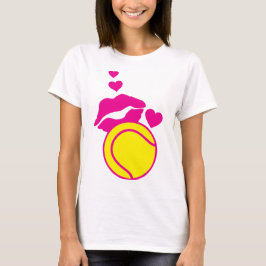 Kiss tenniss bisous love harve levre heart t-shirt