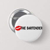 Kiss The Bartender Ronde Button 5,7 Cm (Voorkant /achterkant)