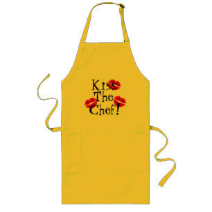 Kiss The Chef Apron Lang Schort